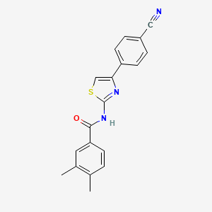N-[4-(4-cyanophenyl)-1,3-thiazol-2-yl]-3,4-dimethylbenzamide