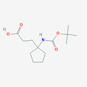 3-(1-((tert-Butoxycarbonyl)amino)cyclopentyl)propanoic acid