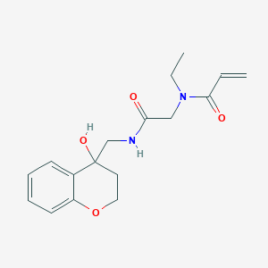 N-Ethyl-N-[2-[(4-hydroxy-2,3-dihydrochromen-4-yl)methylamino]-2-oxoethyl]prop-2-enamide