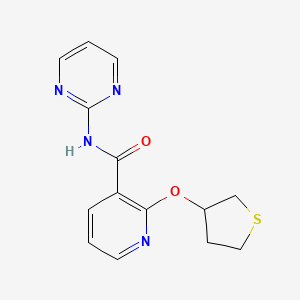 N-(pyrimidin-2-yl)-2-((tetrahydrothiophen-3-yl)oxy)nicotinamide