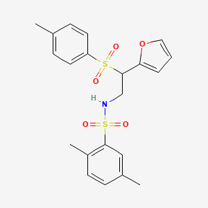 N-(2-(furan-2-yl)-2-tosylethyl)-2,5-dimethylbenzenesulfonamide