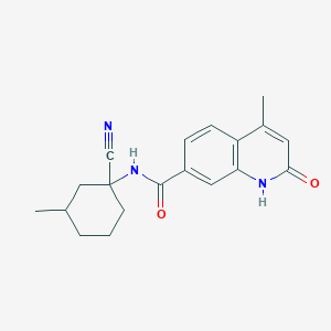 N-(1-Cyano-3-methylcyclohexyl)-4-methyl-2-oxo-1H-quinoline-7-carboxamide