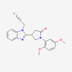 1-(2,5-Dimethoxyphenyl)-4-(1-prop-2-ynylbenzimidazol-2-yl)pyrrolidin-2-one