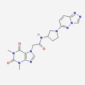 N-(1-([1,2,4]triazolo[4,3-b]pyridazin-6-yl)pyrrolidin-3-yl)-2-(1,3-dimethyl-2,6-dioxo-2,3-dihydro-1H-purin-7(6H)-yl)acetamide