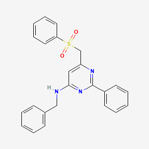 N-Benzyl-2-phenyl-6-((phenylsulfonyl)methyl)-4-pyrimidinamine