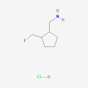 [2-(Fluoromethyl)cyclopentyl]methanamine;hydrochloride
