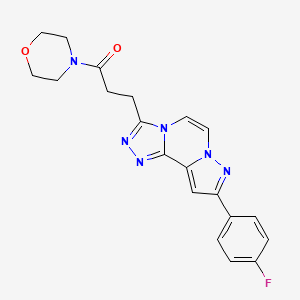 3-(9-(4-Fluorophenyl)pyrazolo[1,5-a][1,2,4]triazolo[3,4-c]pyrazin-3-yl)-1-morpholinopropan-1-one