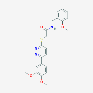 2-((6-(3,4-dimethoxyphenyl)pyridazin-3-yl)thio)-N-(2-methoxybenzyl)acetamide