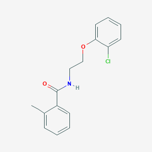 molecular formula C16H16ClNO2 B2733167 N-[2-(2-chlorophenoxy)ethyl]-2-methylbenzamide CAS No. 694442-85-8