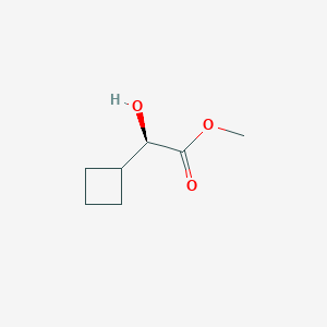 molecular formula C7H12O3 B2733198 Methyl (2R)-2-cyclobutyl-2-hydroxyacetate CAS No. 2416219-01-5