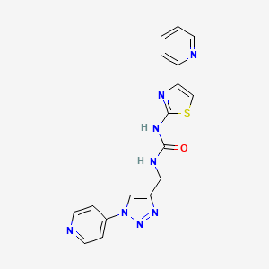 1-(4-(pyridin-2-yl)thiazol-2-yl)-3-((1-(pyridin-4-yl)-1H-1,2,3-triazol-4-yl)methyl)urea