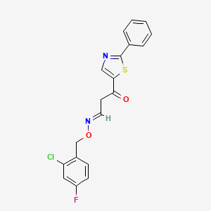 3-oxo-3-(2-phenyl-1,3-thiazol-5-yl)propanal O-(2-chloro-4-fluorobenzyl)oxime