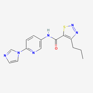 N-(6-(1H-imidazol-1-yl)pyridin-3-yl)-4-propyl-1,2,3-thiadiazole-5-carboxamide