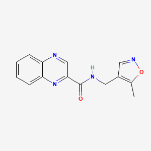 molecular formula C14H12N4O2 B2733216 N-((5-methylisoxazol-4-yl)methyl)quinoxaline-2-carboxamide CAS No. 2034262-23-0