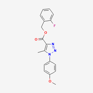 molecular formula C18H16FN3O3 B2733222 2-fluorobenzyl 1-(4-methoxyphenyl)-5-methyl-1H-1,2,3-triazole-4-carboxylate CAS No. 946213-81-6