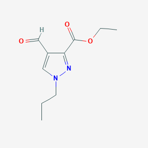 molecular formula C10H14N2O3 B2733264 Ethyl 4-formyl-1-propylpyrazole-3-carboxylate CAS No. 1603267-65-7
