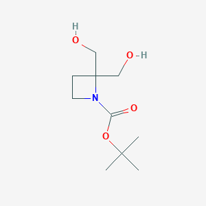 molecular formula C10H19NO4 B2733273 tert-butyl2,2-bis(hydroxymethyl)azetidine-1-carboxylate CAS No. 2416230-19-6