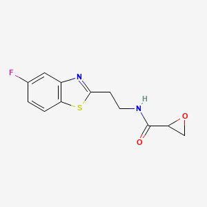 molecular formula C12H11FN2O2S B2733283 N-[2-(5-Fluoro-1,3-benzothiazol-2-yl)ethyl]oxirane-2-carboxamide CAS No. 2411237-75-5
