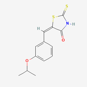 molecular formula C13H13NO2S2 B2733284 (5E)-5-(3-isopropoxybenzylidene)-2-mercapto-1,3-thiazol-4(5H)-one CAS No. 127378-77-2