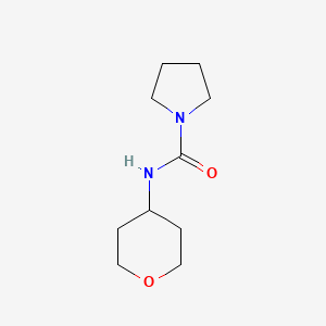 molecular formula C10H18N2O2 B2733299 N-(oxan-4-yl)pyrrolidine-1-carboxamide CAS No. 1328398-20-4