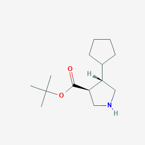 B2733344 Tert-butyl (3S,4S)-4-cyclopentylpyrrolidine-3-carboxylate CAS No. 2248367-25-9