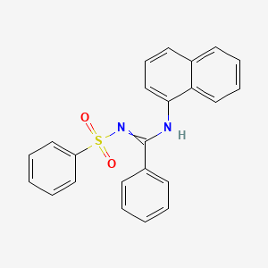 molecular formula C23H18N2O2S B2733348 N-(naphthalen-1-yl)-N'-(phenylsulfonyl)benzimidamide CAS No. 301194-91-2