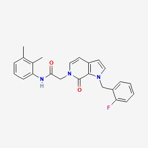 molecular formula C24H22FN3O2 B2733368 N-(2,3-dimethylphenyl)-2-{1-[(2-fluorophenyl)methyl]-7-oxo-1H,6H,7H-pyrrolo[2,3-c]pyridin-6-yl}acetamide CAS No. 1286719-90-1