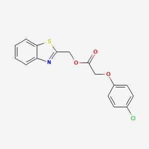 molecular formula C16H12ClNO3S B2733400 Benzo[d]thiazol-2-ylmethyl 2-(4-chlorophenoxy)acetate CAS No. 380348-15-2