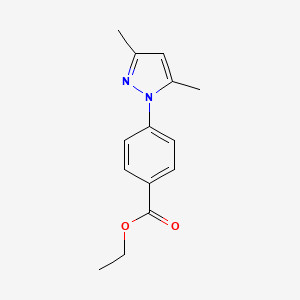 B2733408 ethyl 4-(3,5-dimethyl-1H-pyrazol-1-yl)benzoate CAS No. 259196-29-7
