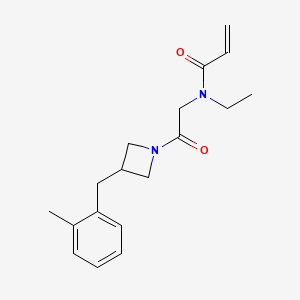 B2733490 N-Ethyl-N-[2-[3-[(2-methylphenyl)methyl]azetidin-1-yl]-2-oxoethyl]prop-2-enamide CAS No. 2361878-83-1