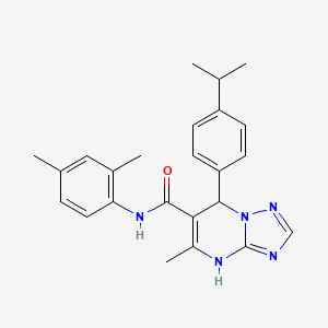 molecular formula C24H27N5O B2733496 N-(2,4-dimethylphenyl)-5-methyl-7-[4-(propan-2-yl)phenyl]-4H,7H-[1,2,4]triazolo[1,5-a]pyrimidine-6-carboxamide CAS No. 766524-20-3