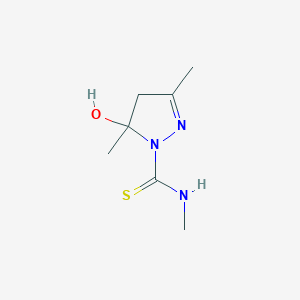 molecular formula C7H13N3OS B027335 5-hydroxy-N,3,5-trimethyl-4H-pyrazole-1-carbothioamide CAS No. 104728-82-7