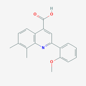 molecular formula C19H17NO3 B2733507 2-(2-Methoxyphenyl)-7,8-dimethylquinoline-4-carboxylic acid CAS No. 895966-42-4