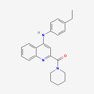 molecular formula C23H25N3O B2733520 N-(4-ethylphenyl)-2-(piperidine-1-carbonyl)quinolin-4-amine CAS No. 1226432-85-4