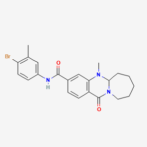 molecular formula C22H24BrN3O2 B2733523 N-(4-bromo-3-methylphenyl)-5-methyl-12-oxo-5,5a,6,7,8,9,10,12-octahydroazepino[2,1-b]quinazoline-3-carboxamide CAS No. 1775511-76-6