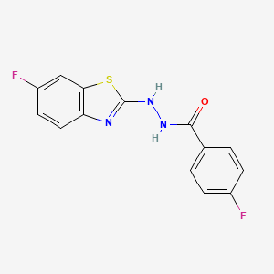 molecular formula C14H9F2N3OS B2733546 4-fluoro-N'-(6-fluorobenzo[d]thiazol-2-yl)benzohydrazide CAS No. 851979-99-2