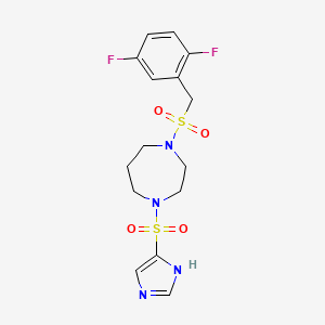 1-((1H-imidazol-4-yl)sulfonyl)-4-((2,5-difluorobenzyl)sulfonyl)-1,4-diazepane