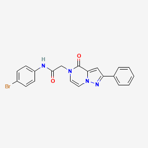 molecular formula C20H15BrN4O2 B2733559 N-(4-bromophenyl)-2-(4-oxo-2-phenylpyrazolo[1,5-a]pyrazin-5(4H)-yl)acetamide CAS No. 941962-99-8