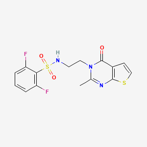 2,6-difluoro-N-(2-(2-methyl-4-oxothieno[2,3-d]pyrimidin-3(4H)-yl)ethyl)benzenesulfonamide