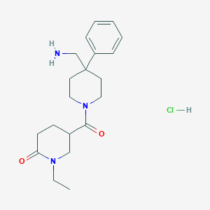 5-[4-(Aminomethyl)-4-phenylpiperidine-1-carbonyl]-1-ethylpiperidin-2-one;hydrochloride
