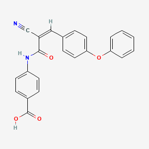 4-[[(Z)-2-Cyano-3-(4-phenoxyphenyl)prop-2-enoyl]amino]benzoic acid