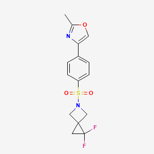 4-[4-[(2,2-Difluoro-5-azaspiro[2.3]hexan-5-yl)sulfonyl]phenyl]-2-methyl-1,3-oxazole