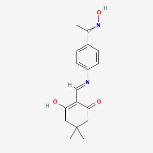2-[({4-[1-(Hydroxyimino)ethyl]phenyl}amino)methylidene]-5,5-dimethylcyclohexane-1,3-dione