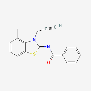 N-(4-methyl-3-prop-2-ynyl-1,3-benzothiazol-2-ylidene)benzamide