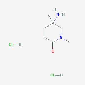 5-Amino-1,5-dimethylpiperidin-2-one;dihydrochloride