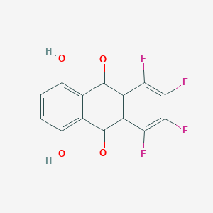 molecular formula C14H4F4O4 B027336 1,2,3,4-Tetrafluoro-5,8-dihydroxyanthraquinone CAS No. 102822-05-9