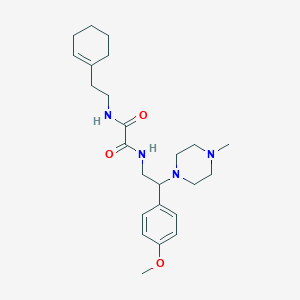 molecular formula C24H36N4O3 B2733626 N'-[2-(cyclohex-1-en-1-yl)ethyl]-N-[2-(4-methoxyphenyl)-2-(4-methylpiperazin-1-yl)ethyl]ethanediamide CAS No. 903304-71-2