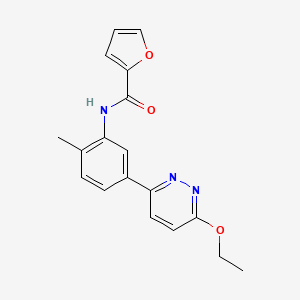 molecular formula C18H17N3O3 B2733647 N-[5-(6-ethoxypyridazin-3-yl)-2-methylphenyl]furan-2-carboxamide CAS No. 1020974-61-1
