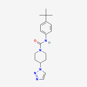 molecular formula C18H25N5O B2733665 N-(4-tert-butylphenyl)-4-(1H-1,2,3-triazol-1-yl)piperidine-1-carboxamide CAS No. 2309568-20-3