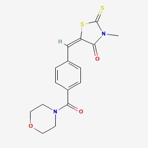 (E)-3-methyl-5-(4-(morpholine-4-carbonyl)benzylidene)-2-thioxothiazolidin-4-one